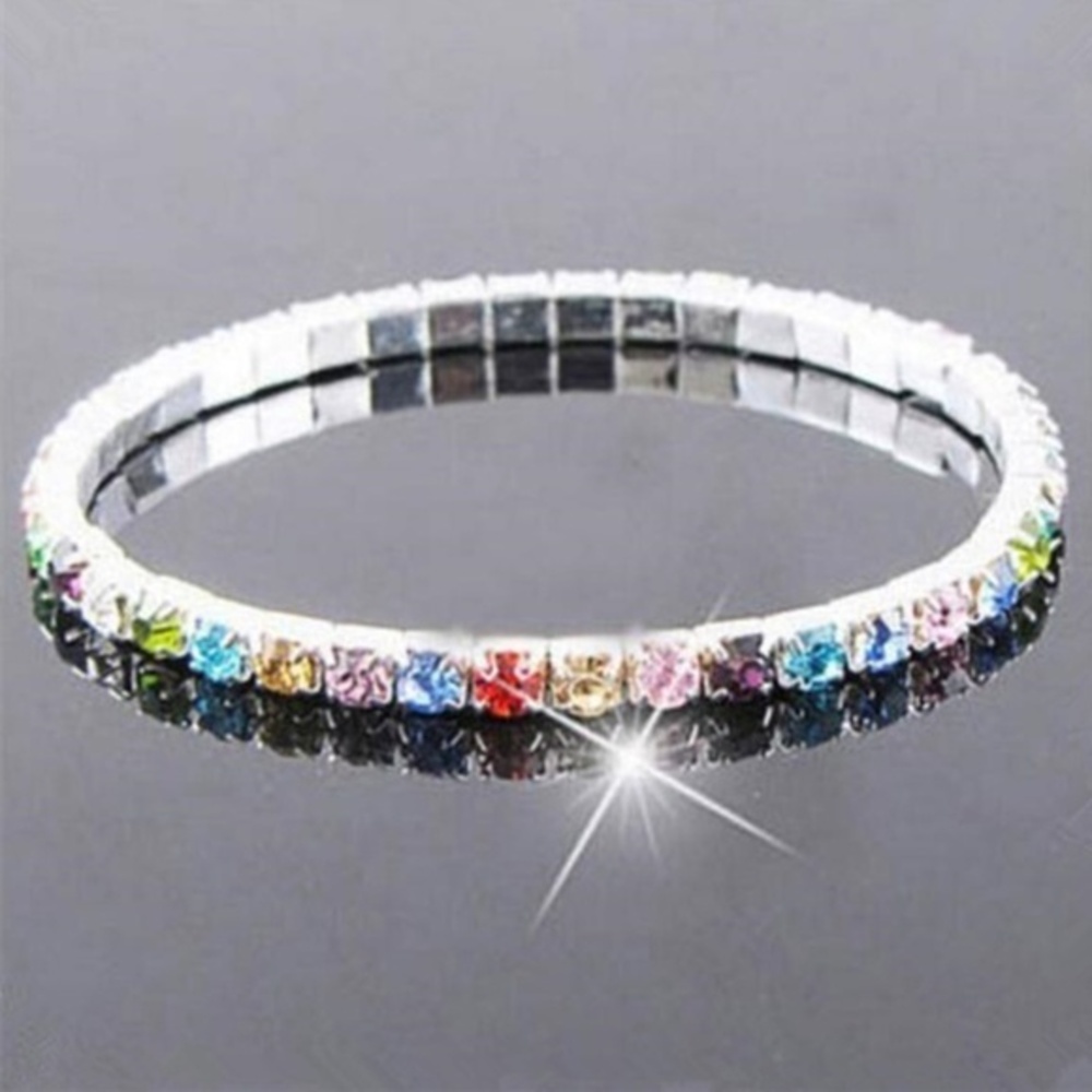 Sterling Silver Colorful rainbow colors Bracelet!